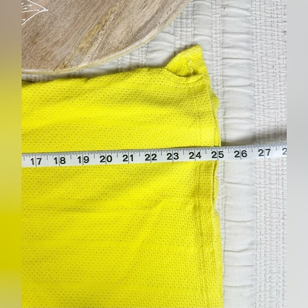 Zara Athletic Mesh Tank Yellow Racerback Sleeveless Top Medium - Picture 5 of 7